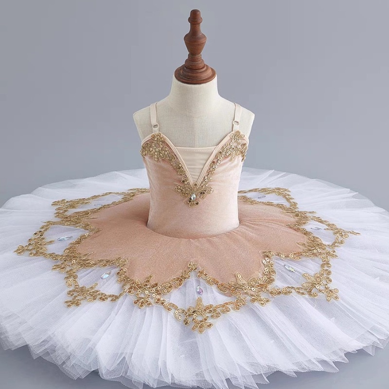11 子供のバレエスカートプロフェッショナル練習ガーゼスカートスカートスカートスカートスカート眠れる眠れるビューティーチルドレンズステージコスチュー r n2