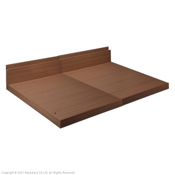 ベッドフレーム ダブル 2台セット フレームのみ 連結できる 親子ベッド ヘッドボード おしゃれ コンセント 2口 北欧 おしゃれ 木目調 マットレス布団別売