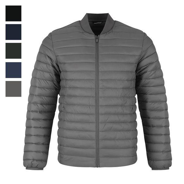 男性ナイロン軽量絞りハーフネックパディングDD JUW MJ920グレー_P415093310