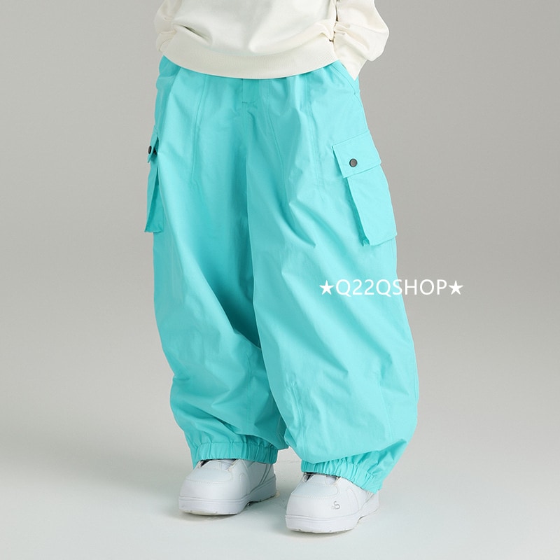 スノーボードウェア 2024 2025 単品パンツ メンズ レディース ズボン ゆったり カーゴパンツ ウィンタースポーツ 白スキーウェア スノボーウェア スノボウェア スノーウェア 韓国風防水防風