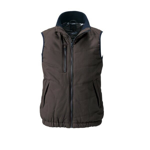村上被服製 6299 ソフト綿素材/保温裏アルミ 防寒ベスト ブラウン L