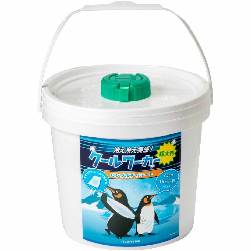 （まとめ買い）東神電気 クールワーカー ロングボディシート 超大判 75x15cm 100枚入 冷え冷え実感 熱中症対策 TCW-BS100 [x3]