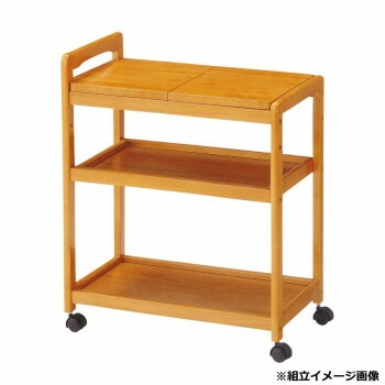 弘益（KOEKI） UTILITY 木製キッチンワゴン ブラウン KWB590BR