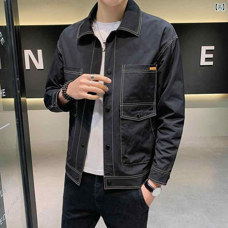メンズ ファッション 春秋 ジャケット カジュアル 韓国 ジャケット 秋 薄手 涼しい スリム トップ