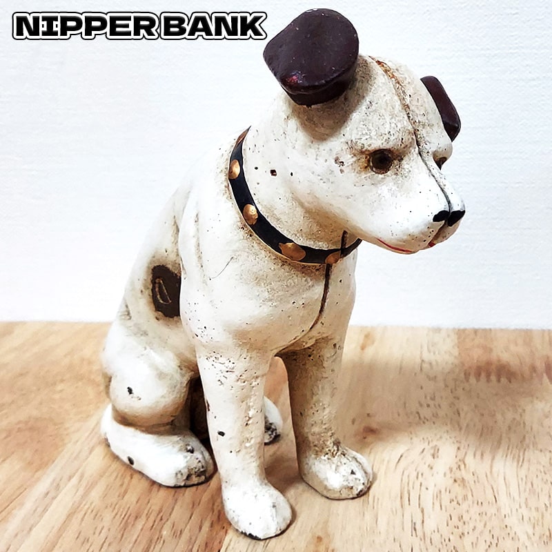 コインバンク ニッパー 貯金箱 キャストアイアン ヴィンテージ 犬 アンティーク 鋳鉄 ビクター キャラクター 正規ライセンス品 NIPPER ビンテージ 置物 かわいい アメリカン 雑貨 おしゃれ