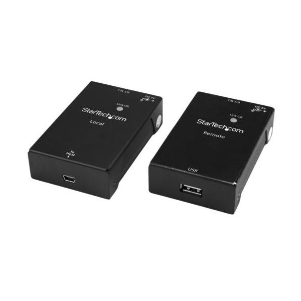 StarTech.com Cat6対応 1ポートUSB2.0エクステンダー延長器 最大50m延長 ブラック USB2001EXTV1個その他PC用アクセサリー