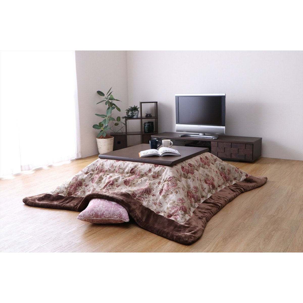 【I】【代引不可】こたつ掛け布団オリビア205×205cm ベージュ 正方形【北海道・沖縄・離島不可】