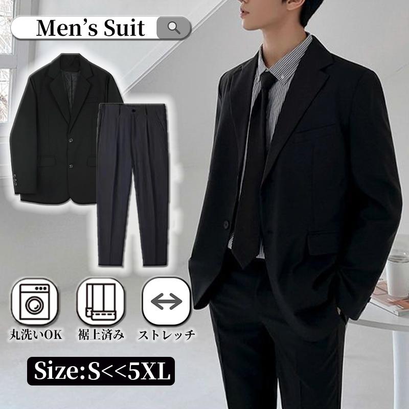 メンズ ストレッチ ウォッシャブル シャツ ベスト スーツ ズボン 4ピーススーツ ジャケット 4