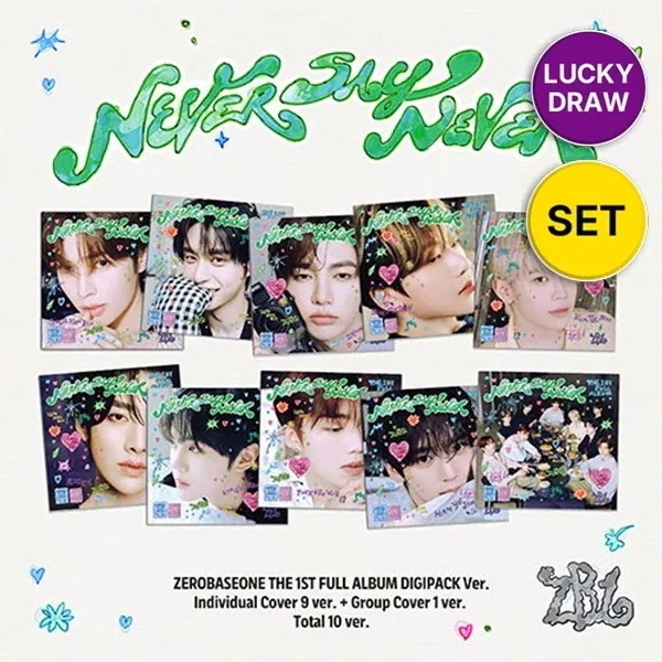 [LUCKY DRAW 特典付き][10種セット] ZEROBASEONE - 1st Full [NEVER SAY NEVER] [DIGIPACK Ver.]