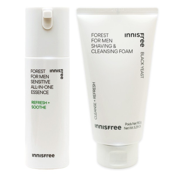 イニスフリー フォレスト フォーマン センシティブ オールインワン エッセンス+シェービングフォームの2種構成