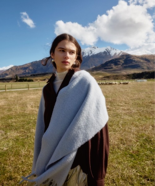 [最安値挑戦]ストール ブークレーカラーマフラー レディース