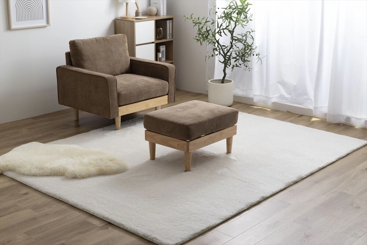【単品】Moss コーデュロイオットマン　オットマン　コーデュロイ　天然木　ロータイプ　一人暮らし　ワンルーム
