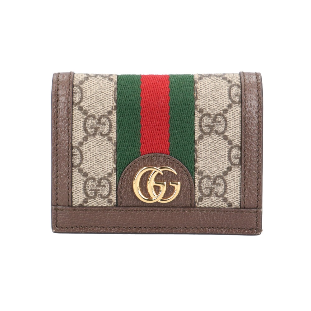 グッチ カードケース ウォレット オフィディア 二つ折り財布 GGスプリームキャンバス 523155 GUCCI 中古 美品