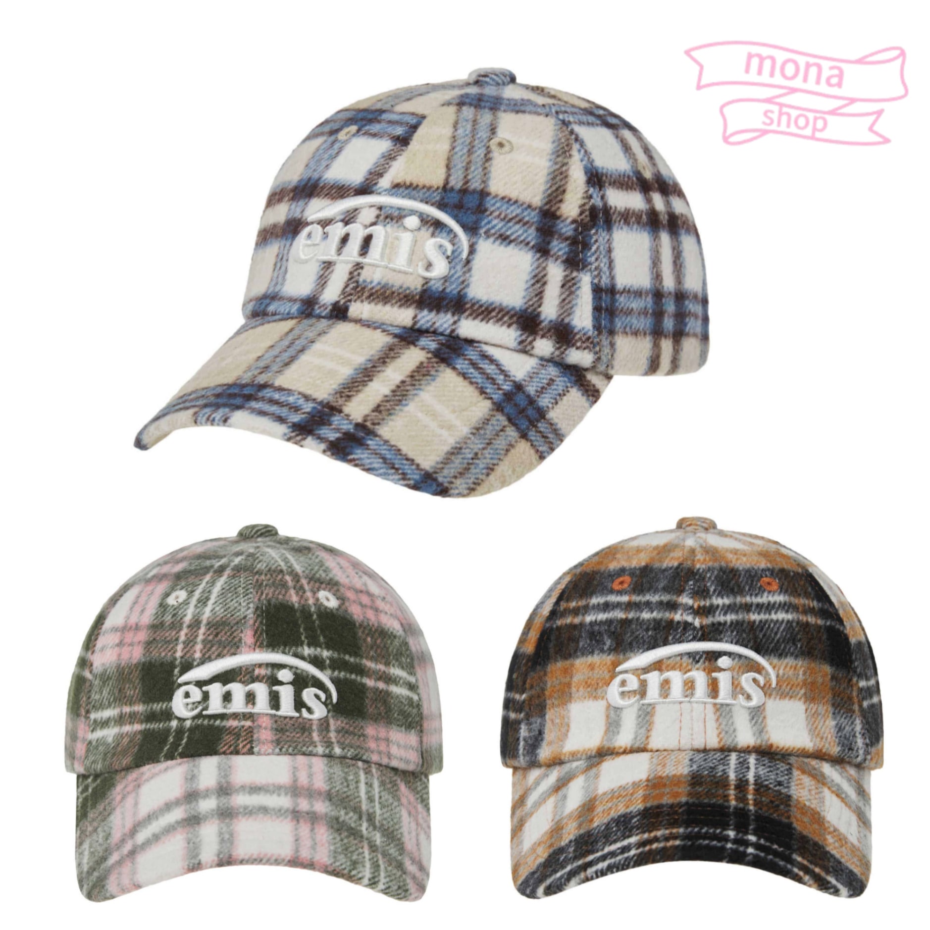 MULTI COLOR CHECK BALL CAP EMIS FW キャップ 【正規品】