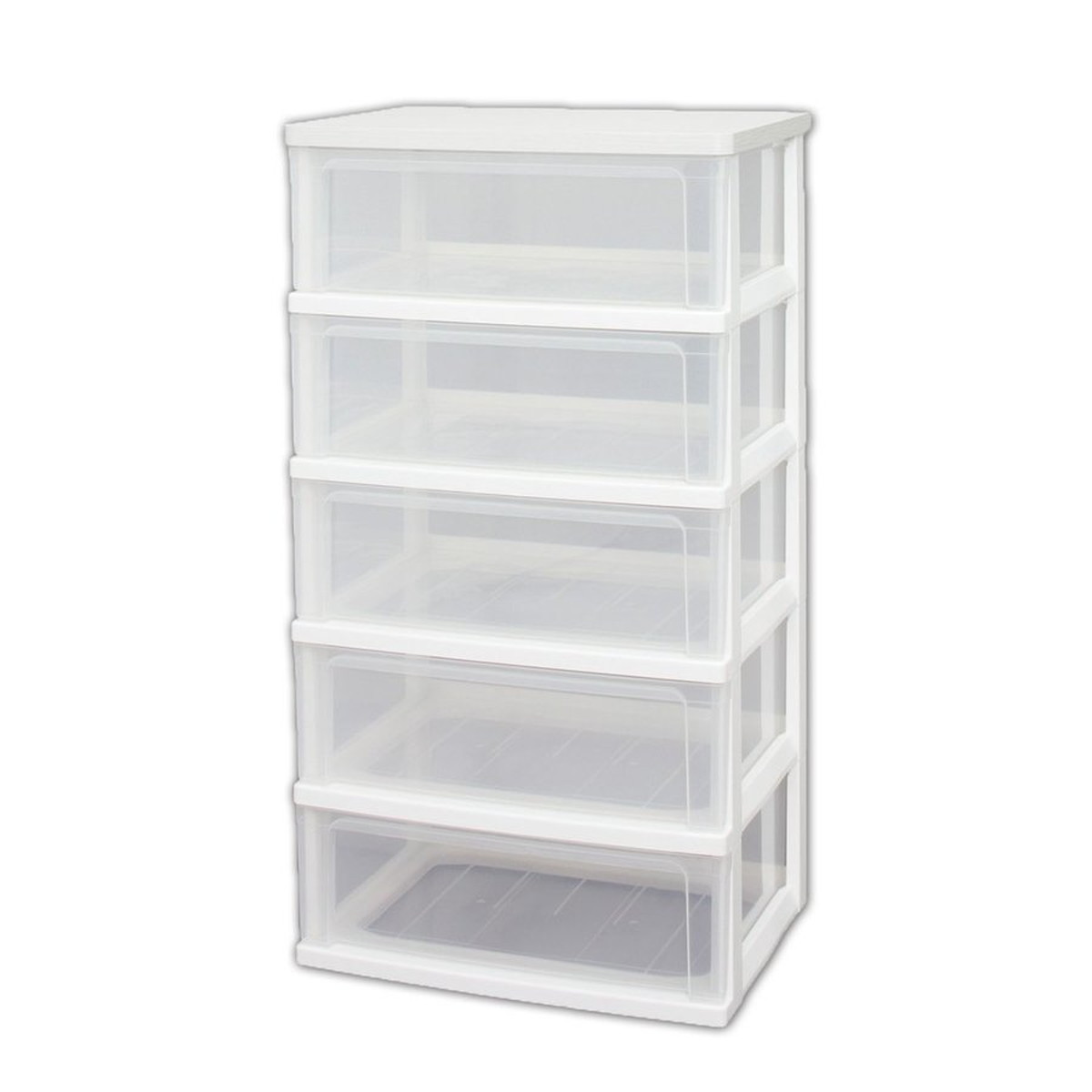 チェスト 木天板 5段 幅55.6×奥行41×高さ101.8cm ホワイト WTW-545