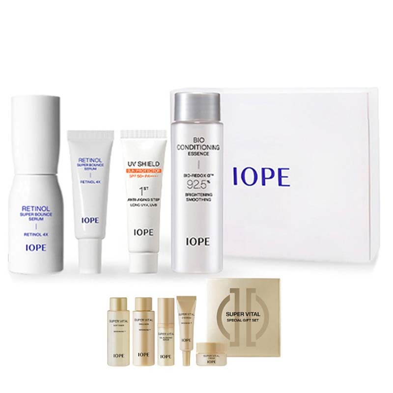 韓国コスメIOPE レチノール スーパー バウンス セラム 30ml 企画セット + スーパーバイタル見本5種