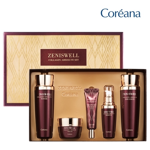 ゼニスウェル コラーゲン 基礎5点セット+ショッピングバッグ贈呈 肌のトーン改善 シワ対策 保湿効果 特許成分 韓国化粧品