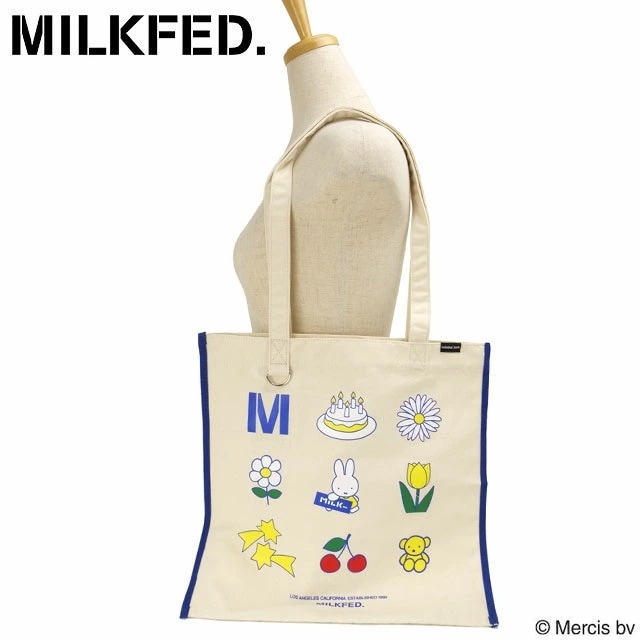 メール便 ミッフィー アイコン トートバッグ [103252053007] MILKFED.×MIFFY ICON TOTE レディース 鞄 キャンバスバッグ 肩掛け 記念コラボ BLUE 正規取扱店