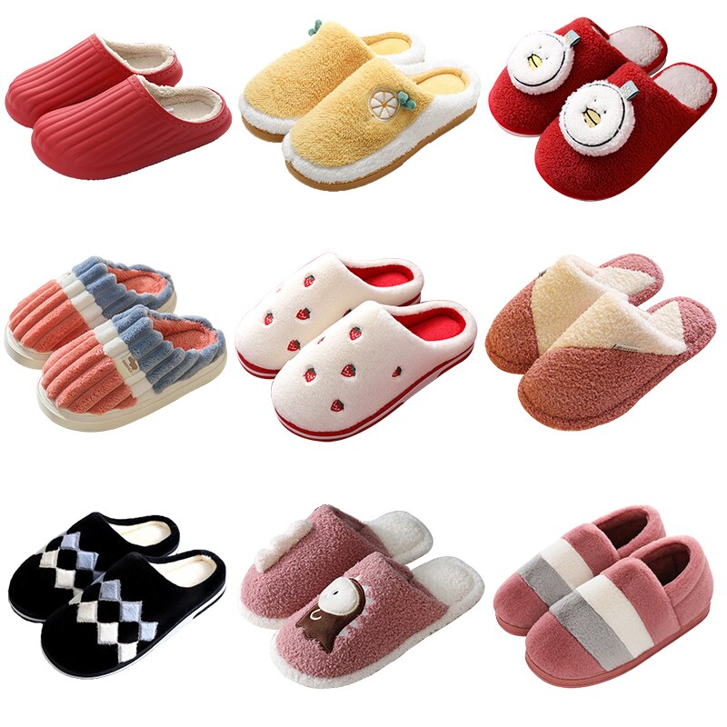 冬の家の綿のスリッパ女性のかわいい家庭のカップル暖かい家の漫画屋内男性の厚いウールのスリッパ冬 最大78 オフ