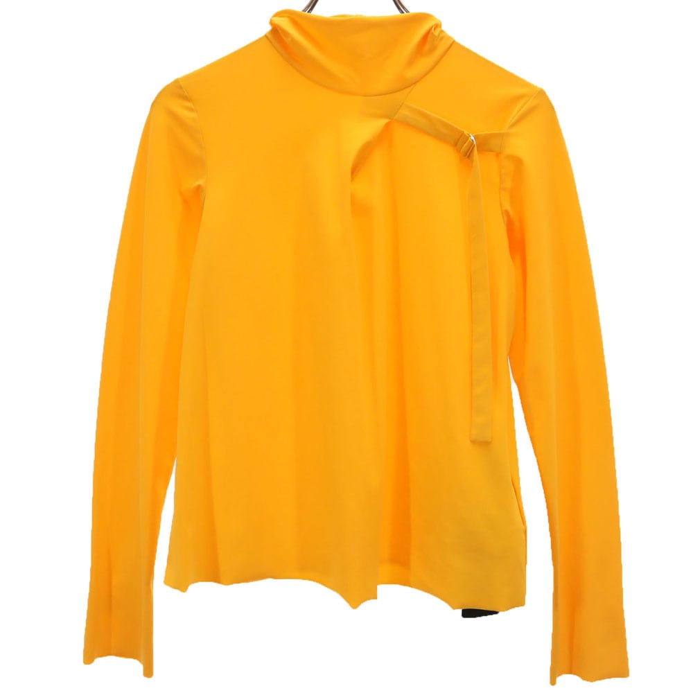 未使用 NIIGATA 日本製 長袖 ストロボカラー カットソー オレンジ タグ付き レディース