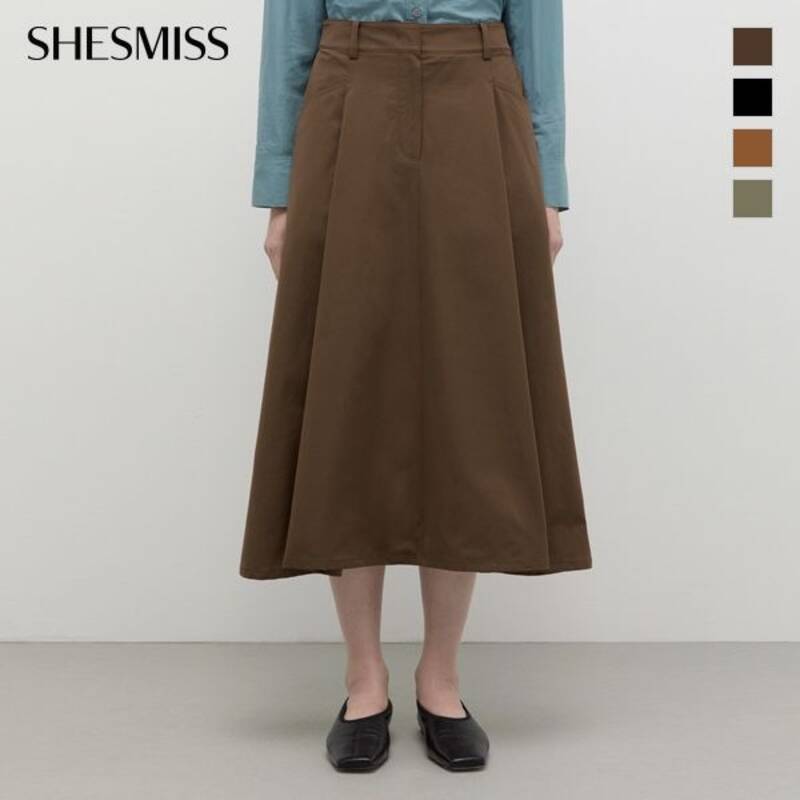 ピンタックAラインロングスカート_SWWSKP32030