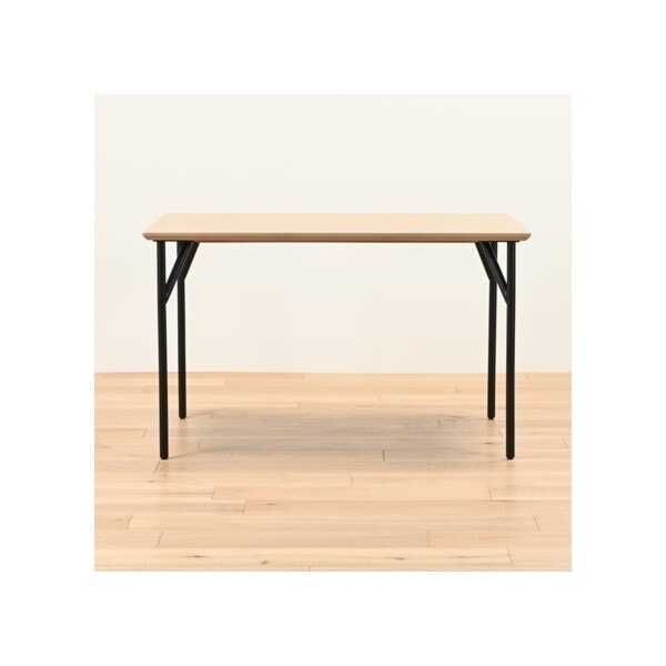 光製作所 アリカ ダイニングテーブル120 ウッド天板 スチール脚BK メーカー直送