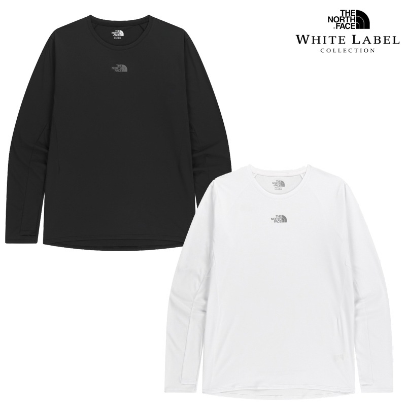 NT7TR55 WHITE LABEL STEPUP LS R TEE 韓国限定ライン ユニセックス 長袖Tシャツ ロンT 吸汗速乾 ストレッチ 軽量 デイリー 春 秋 コーデ提案 パンツ デニム