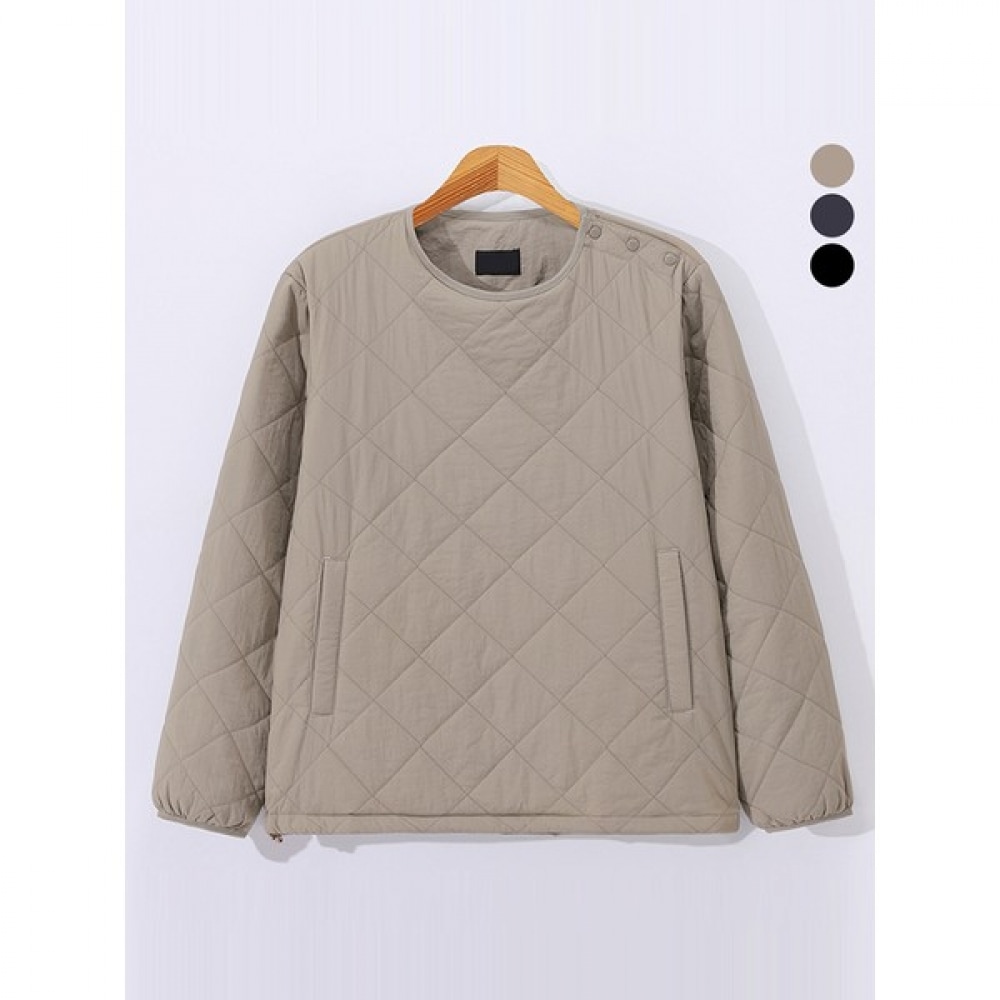 (ジュアンス) サイドボタンスウェットシャツスタイル軽量パディング PWPD8836