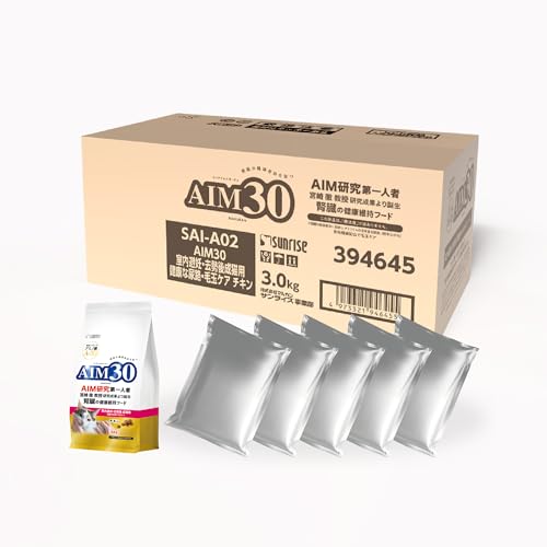 AIM30 室内避妊・去勢後成猫用 健康な尿路・毛玉ケア 3.0kg(600g×5袋入) キャットハウス付【Amazon.co.jp】 5,547円