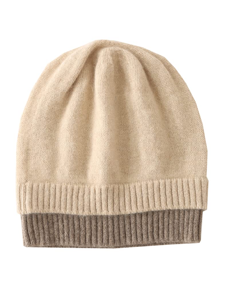 [Aecsoc] 100%カシミヤ ベレー帽 フリーサイズ ニットキャップ メンズレディース兼用 QPS801