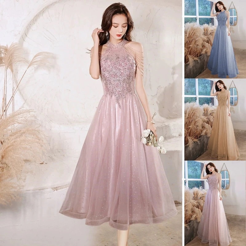 パーティドレス ドレス コンサート 結婚式 披露宴 大きいサイズ Aラインドレス ロングドレス ロング お姫様 新作 パーテ