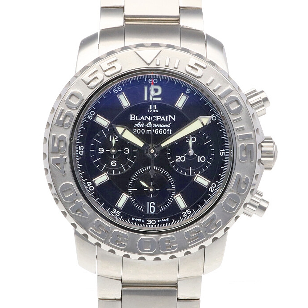 ブランパン トリロジー エアーコマンド 腕時計 ステンレススチール B2285F 1130 71 自動巻き 1年保証 Blancpain 中古
