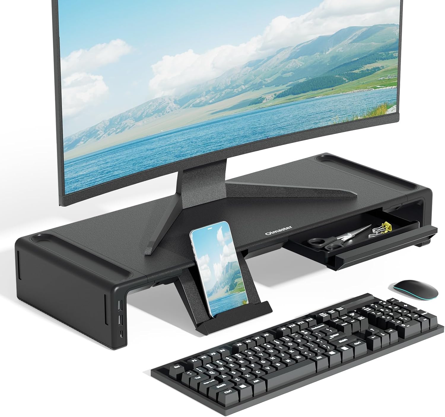 ディスプレイスタンド立管3.0 USBハブC型データポートOimatser折りたたみ可能なコンピュータディスプレイ立管長さ調整可能なコンピュータスタンドとストレージ引き出しとペン溝コンピュータ 5,486円