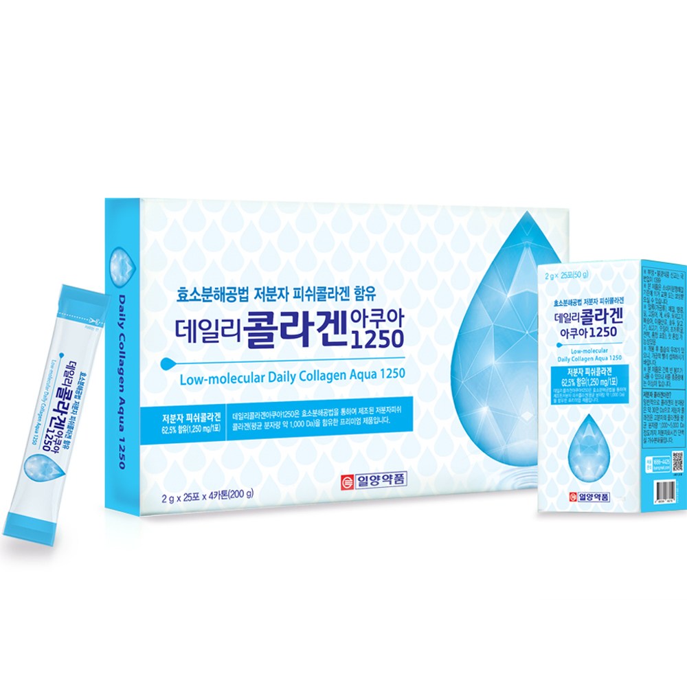 日量医薬品デイリーコラーゲンアクア1250 25p 50g4個