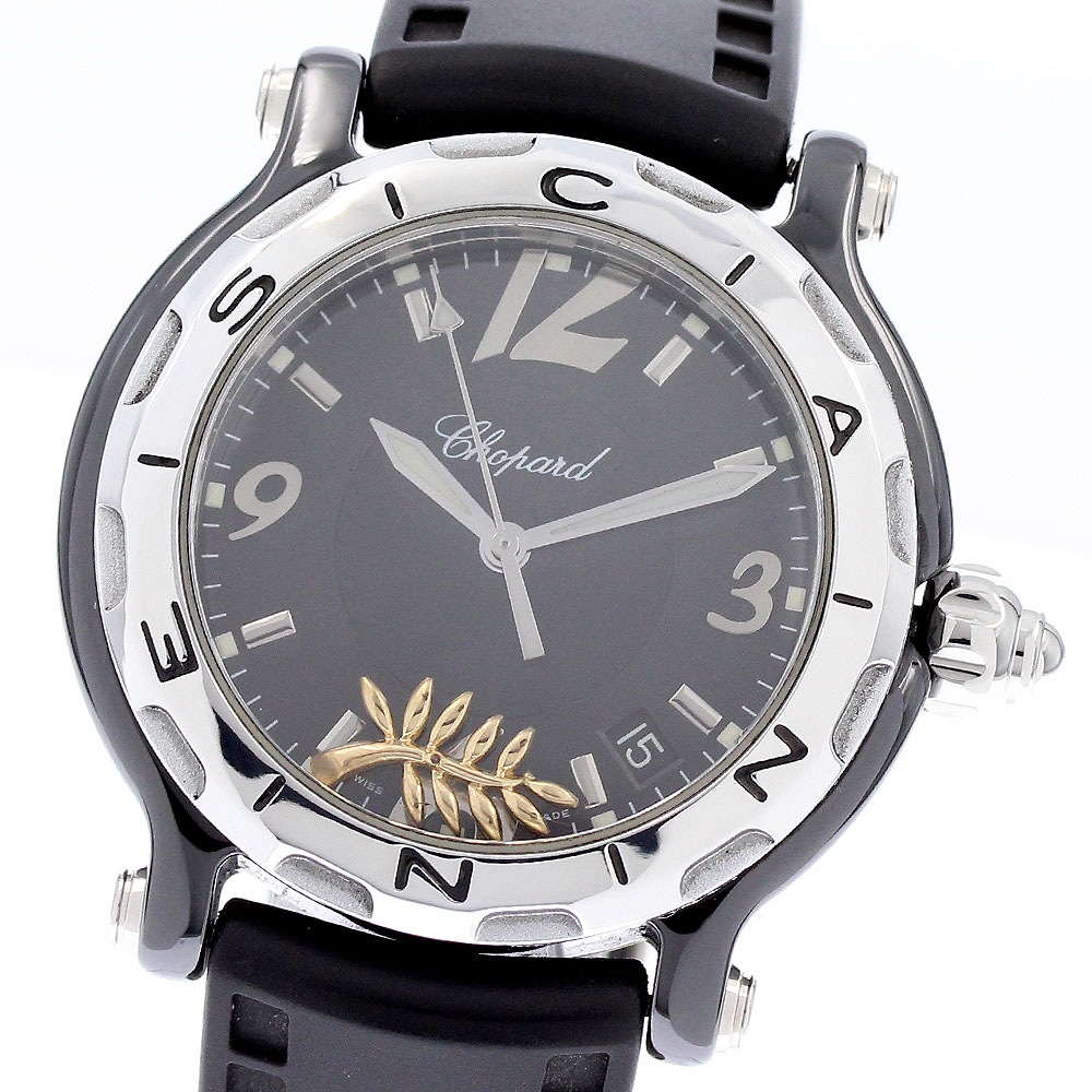 ショパール Chopard 25/8507 ハッピースポーツ ハッピーパルム 1000本限定 クォーツ メンズ 良品 _949677【中古】