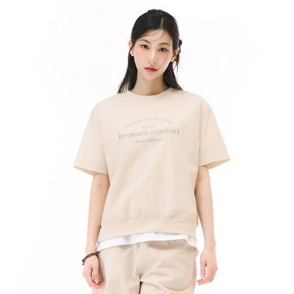 [チェースカルト] レディースストレッチショートスリーブTシャツ-EBRG5872D05