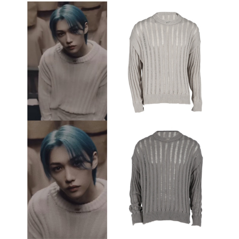 【Straykids Felix着用】【51Percent】Open Metal Logo knit