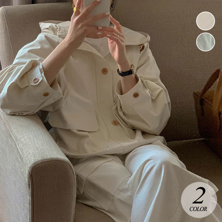 ジャケット レディース 秋 ショート丈 トレンチ ジャケット レディース フード付き ダブルポケット トレンチコート お洒落 カジュアル 春 秋 トレンチジャケット ショートジャケット 韓国ファッシ