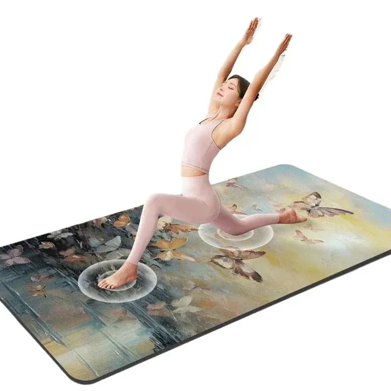 レディース 専用 ショック吸収 油絵 フィットネスマット 幅を広げ 厚手 延長し ファッション 運動 ヨガマット2846ヨガマット