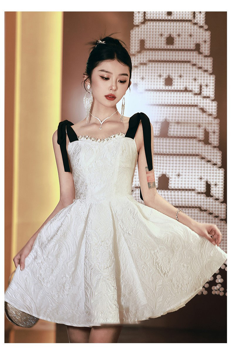 2025夏新品!!! パーティードレス ワンピース 白 新作 高級感 成人式 お呼ばれ ウェディング 演奏会 二次会 前撮り ドレス