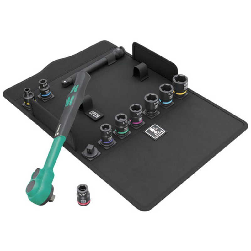 WERA社　8100 SB 13 サイクロップコンフォートラチェットセット ハンテンレバー 9.5ミリ， インチサイズ　5531