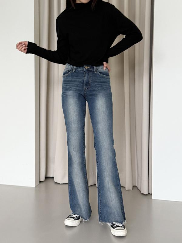 873 X線ウォッシング スパン スリム ブーツカット