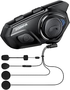 JESIMAIK バイク インカム R16Pro バイク用インカム 音楽ながら通話 FMラジオ 6人同時通話 デュアルチップ Qualcomm 7mm快適スピーカー ワンタッチ全部ペアリング 通信自動