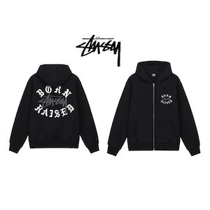 ステューシー STUSSY　STüSSY & BORN X RAISED LOGO ZIP HOODIE 3973855　スウェット パーカー 並行輸入品