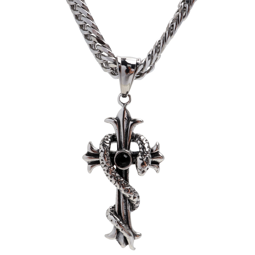 スネーククロス＆ダブル喜平ネックレス [n859-n348-6mm]