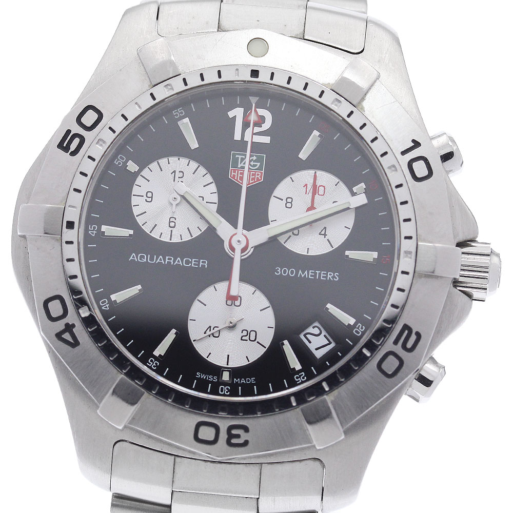 タグホイヤー TAG HEUER CAF1110.BA0804 アクアレーサー クロノグラフ クォーツ メンズ 保証書付き_938552【中古】