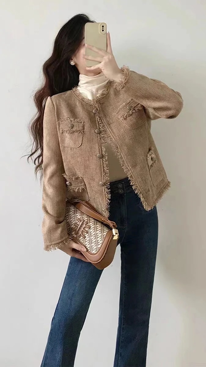 ラシャ アウター おしゃれ シンプル アウター 高級感 ショット丈 レディース ジャケット トップス 202 トレンチ NEW新作 大きいサイズ ロング トレンチコートアウターテーラードジャケット