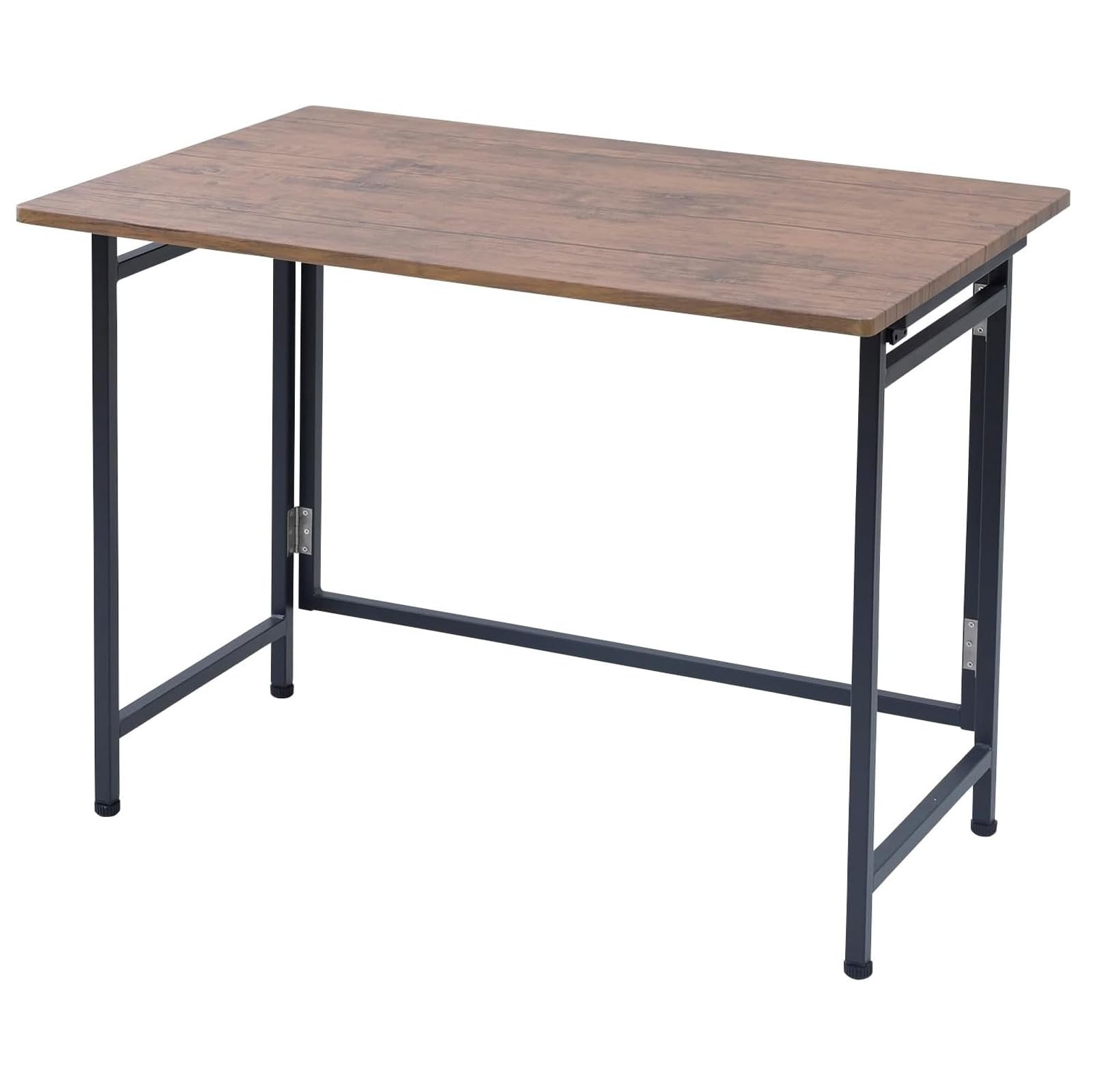 山善 デスク 折りたたみ パソコンデスク コンパクト アジャスター付 完成品 幅90×奥行60×高さ70cm PCデスク 机 アンティークブラウン/ブラック CPST-9060(A 63040