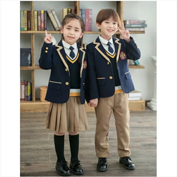 子供スーツ 制服 上下セット 女の子 男の子 キッズフォーマル 男児 女児 韓国 紺 100~160cm 結婚式 写真撮影 発表会 コンクール 入学式 卒業式 フォーマル セット 100 110 12