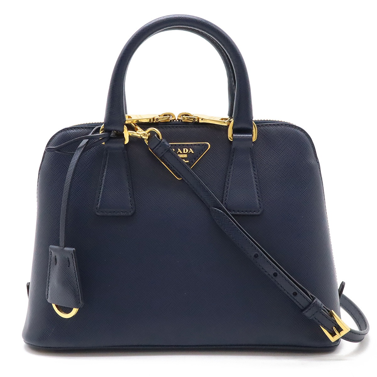 プロムナード ハンドバッグ 2WAY ショルダーバッグ SAFFIANO LUX レザー BALTICO ネイビー ゴールド金具 国内ブティック購入品 BL083 71,390円
